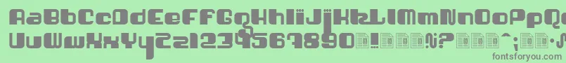 Shatner Font – Gray Fonts on Green Background