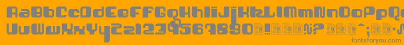 フォントShatner – オレンジの背景に灰色の文字