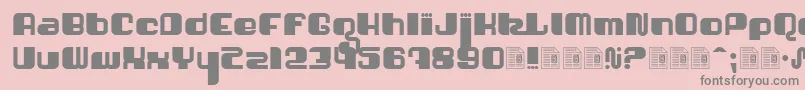 Shatner Font – Gray Fonts on Pink Background