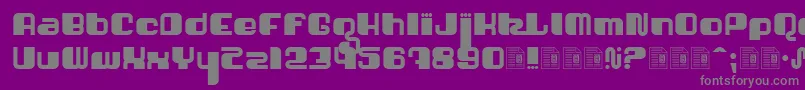 Shatner Font – Gray Fonts on Purple Background