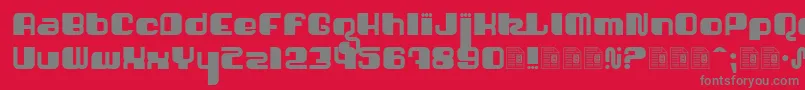 Shatner Font – Gray Fonts on Red Background