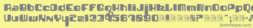 Shatner Font – Gray Fonts on Yellow Background