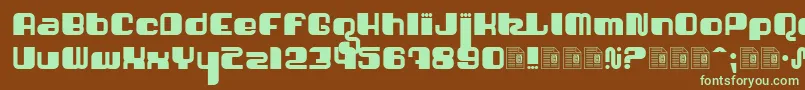 Shatner Font – Green Fonts on Brown Background