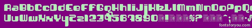 Shatner Font – Green Fonts on Purple Background