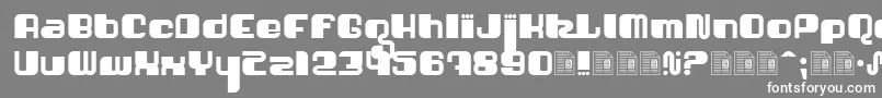 フォントShatner – 灰色の背景に白い文字