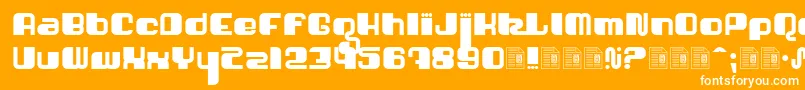 Shatner Font – White Fonts on Orange Background