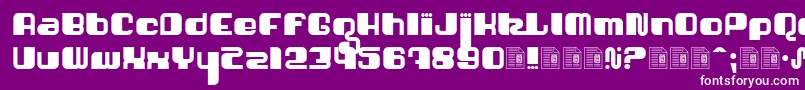 フォントShatner – 紫の背景に白い文字