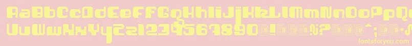 Shatner Font – Yellow Fonts on Pink Background