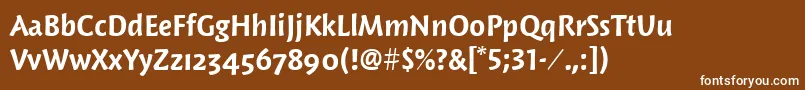 WoodlandltitcTtBold Font – White Fonts on Brown Background