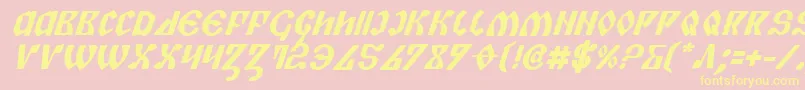 Piperbi Font – Yellow Fonts on Pink Background