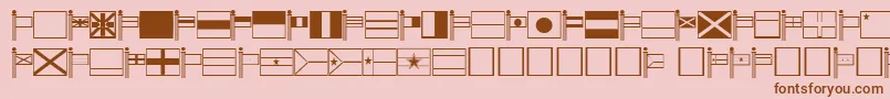 World Font – Brown Fonts on Pink Background