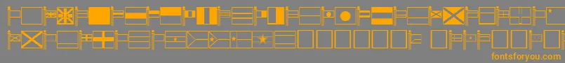 World Font – Orange Fonts on Gray Background