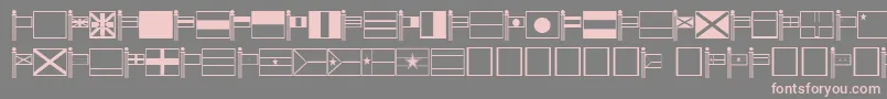 World Font – Pink Fonts on Gray Background