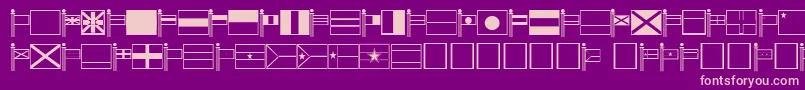 World Font – Pink Fonts on Purple Background