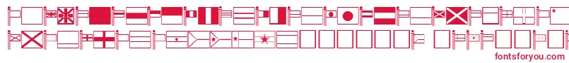 World Font – Red Fonts on White Background