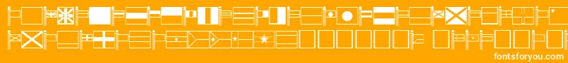 World Font – White Fonts on Orange Background
