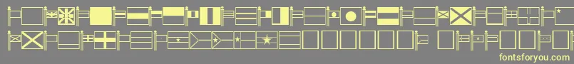 Fonte World – fontes amarelas em um fundo cinza