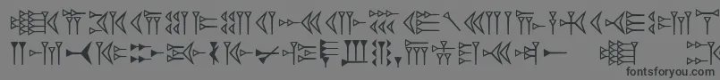 Easycuneiform-Schriftart – Schwarze Schriften auf grauem Hintergrund