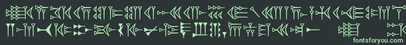 Easycuneiform Font – Green Fonts on Black Background