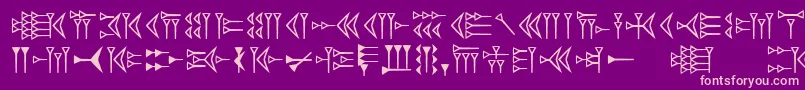 fuente Easycuneiform – Fuentes Rosadas Sobre Fondo Morado