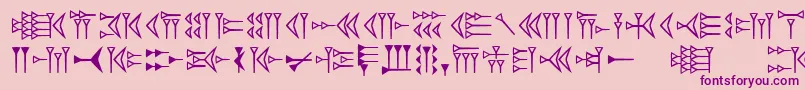 fuente Easycuneiform – Fuentes Moradas Sobre Fondo Rosa