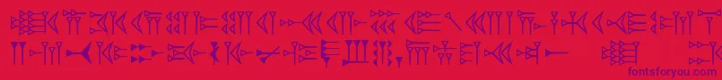 Easycuneiform Font – Purple Fonts on Red Background