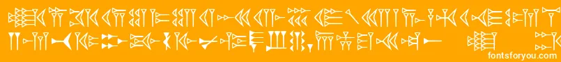 Easycuneiform Font – White Fonts on Orange Background