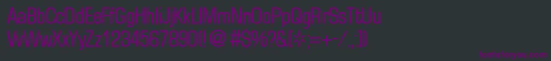EurasiacondRegular Font – Purple Fonts on Black Background