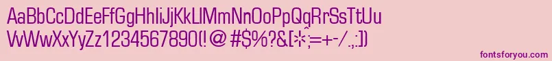 EurasiacondRegular Font – Purple Fonts on Pink Background