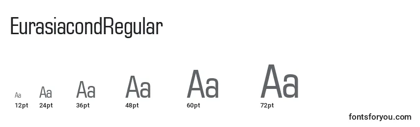 Размеры шрифта EurasiacondRegular