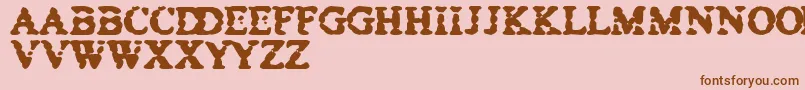 Bowet Font – Brown Fonts on Pink Background