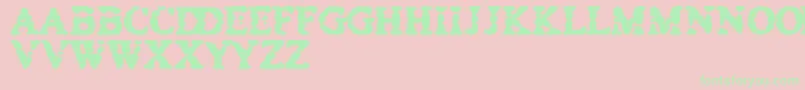 Bowet Font – Green Fonts on Pink Background