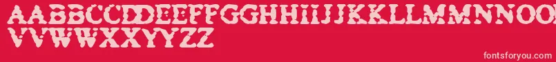 Bowet Font – Pink Fonts on Red Background