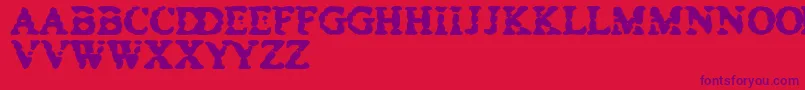 Bowet-Schriftart – Violette Schriften auf rotem Hintergrund