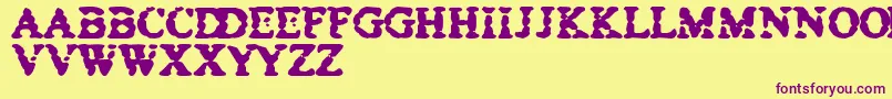 Bowet Font – Purple Fonts on Yellow Background