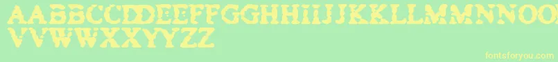 Bowet Font – Yellow Fonts on Green Background