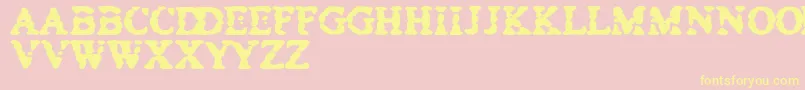 Bowet Font – Yellow Fonts on Pink Background