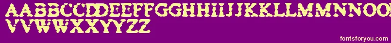 Bowet Font – Yellow Fonts on Purple Background