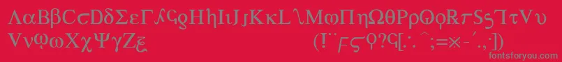 Achilles Font – Gray Fonts on Red Background