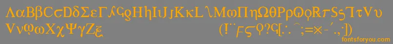 Achilles Font – Orange Fonts on Gray Background