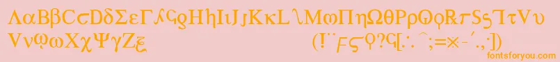 Achilles Font – Orange Fonts on Pink Background
