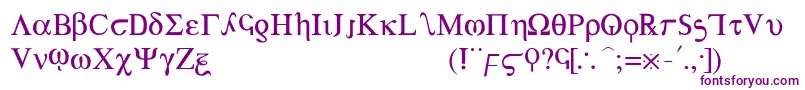 Шрифт Achilles – фиолетовые шрифты