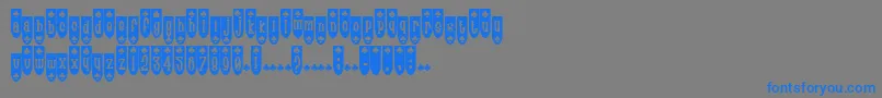 Шрифт PopuluxeBlub – синие шрифты на сером фоне