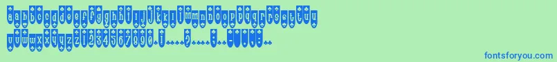 PopuluxeBlub Font – Blue Fonts on Green Background