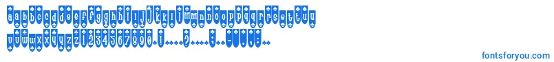 Шрифт PopuluxeBlub – синие шрифты