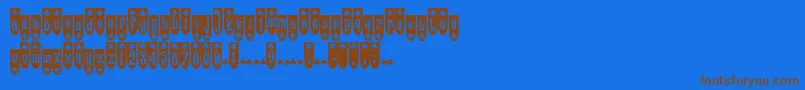 Шрифт PopuluxeBlub – коричневые шрифты на синем фоне