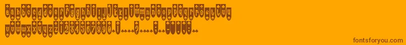 フォントPopuluxeBlub – オレンジの背景に茶色のフォント