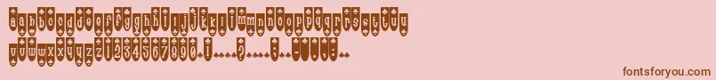 フォントPopuluxeBlub – ピンクの背景に茶色のフォント