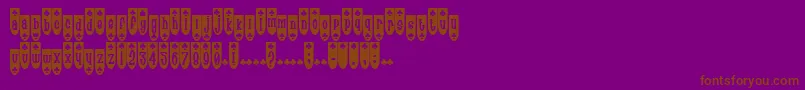 PopuluxeBlub-fontti – ruskeat fontit violetilla taustalla