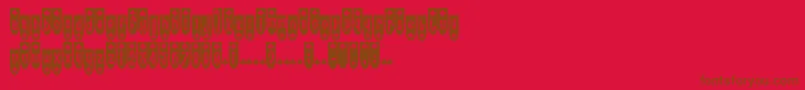 PopuluxeBlub-fontti – ruskeat fontit punaisella taustalla